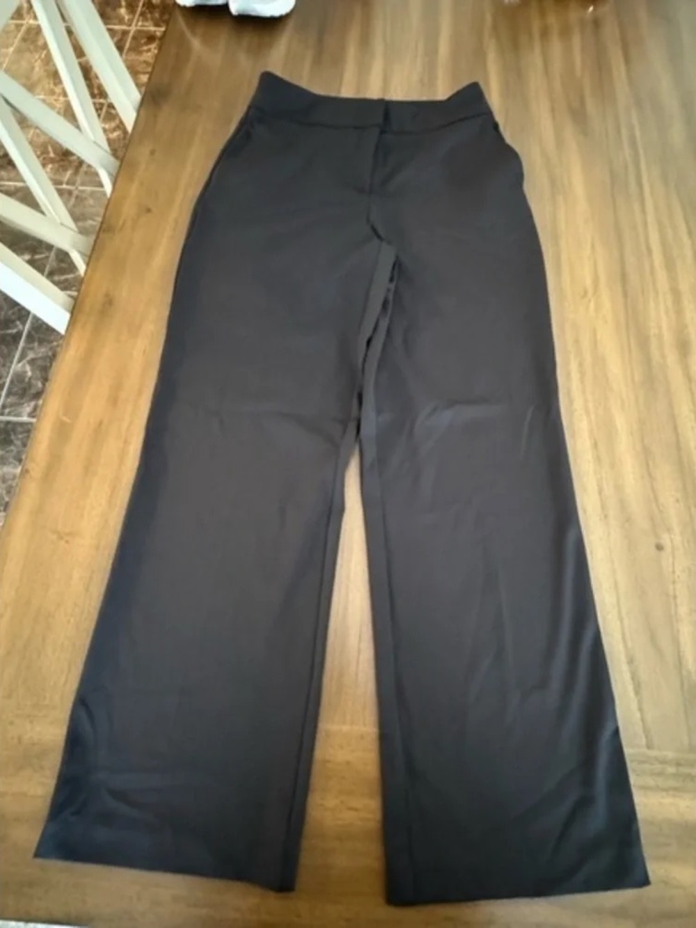 Women's Wide-Leg Black Dress Pants